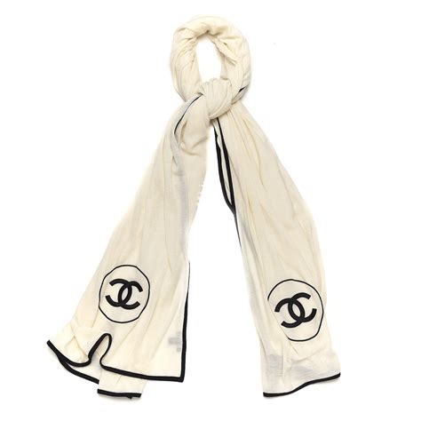 black and white fake chanel scarf|chanel cashmere stole.